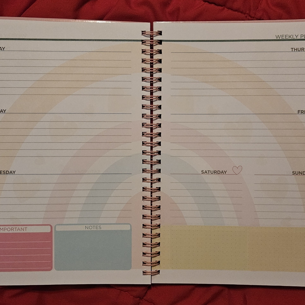Pink Planner with Stickers and Green Pens - Picture 5 of 9
